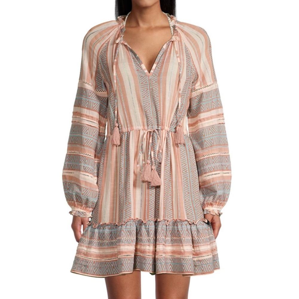 Veronica Beard Danica Printed Mini Cotton Dress